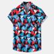 thumbnail image 2 of Hombres Casual Botones Playa Sin posicionamiento Estampado floral Turndown Camisa de manga corta Blusa Pompotops oipoqjl49581, 2 of 9