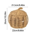 thumbnail image 3 of Halloween Decor, Pumpkin-Shaped Handwoven Storage Basket with Lid, for Halloween Candy Storage and Fall Home Decor, 11.8 x 11.8 x 8.7 in, for Halloween Home Decor, Thanksgiving and Holiday Gift, 3 of 4