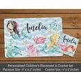 thumbnail image 2 of Printtoo Kids Placemat & Coaster Set Personalized Birthday Christmas Gifts For Girls,Mermaids-8x11.5 Inch, 2 of 5