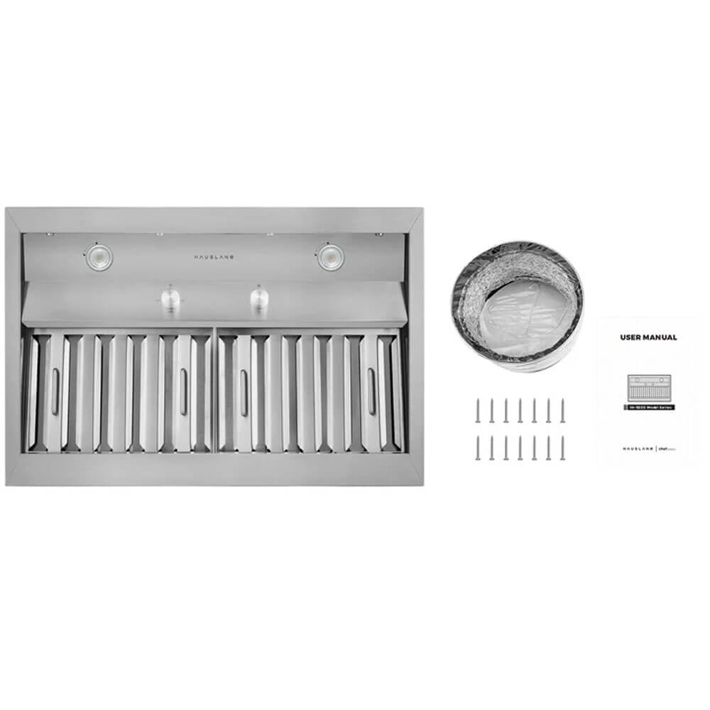 HAUSLANE 30 inch Stainless Convertible Under Cabinet Range Hood Insert