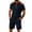 Navy&1080, variant on CONFREE Mens 2 Peice Shorts Sets Casual Men's Summer Outfits Set Patchwork Color Tshirts Shorts Athletic Track Suits for Men