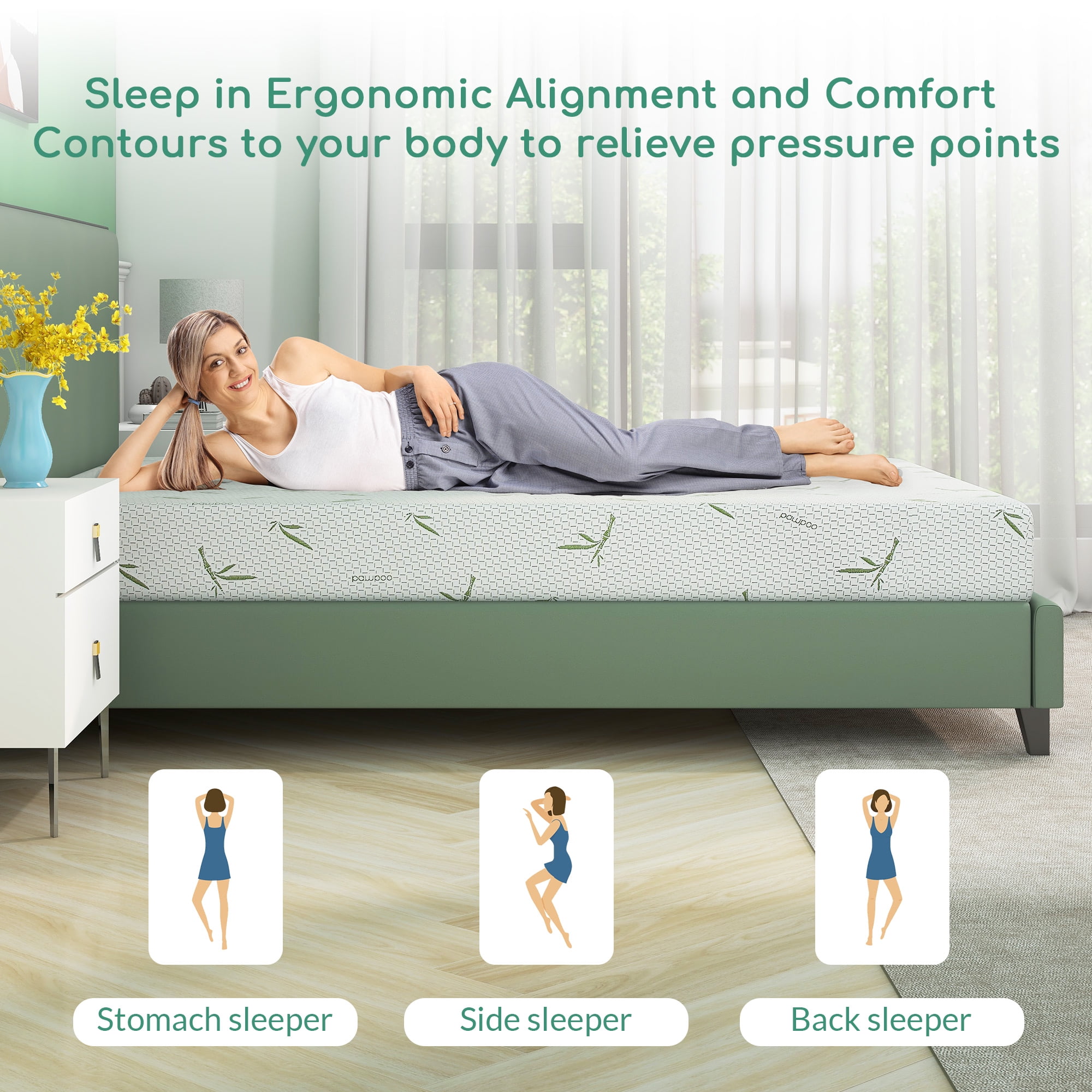 Full Mattress,6 inch Comfortable Memory Foam Mattress in a Box ,Medium
