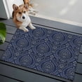 thumbnail image 4 of Navy Blue Large Area Rugs for Bedroom Living Room, Soft Non Slip Carpet Bedside Rug, Boho Vintage Ethnic Tribe Abstract Art Rectangular Floor Cover Kitchen Accent Rug 2'x3' for Dining Room/Office, 4 of 9