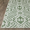 thumbnail image 3 of Loomaknoti Breyleigh Calitrah 6' x 9' Green Ikat Indoor/Outdoor Area Rug, 3 of 9