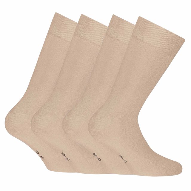 Rohner Calcetines unisex, paquete de 2 - bambú, calcetines cortos, básicos Beige 39-42