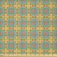 thumbnail image 2 of Ambesonne Oriental Fabric by the Yard Microfiber, Repeated Floral Ornaments, 5 Yards, Pale Orange Blue Grey, 2 of 2