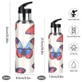 thumbnail image 2 of Yayeee 33oz Insulated Water Bottle Double Wall Stainless Steel with Flip Straw Lid, Blue Butterflies, 2 of 7