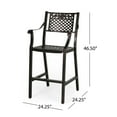 thumbnail image 4 of Seamus Outdoor 29" Aluminum Barstools, Set of 4, Copper, 4 of 7