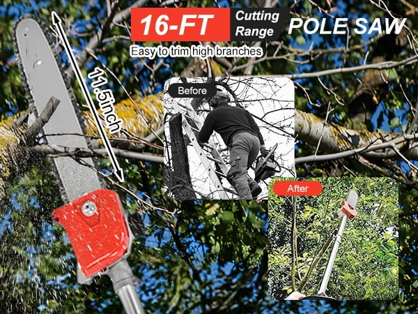 Floseru 2026 New Gas Weed Wacker - 52cc 2-Stroke 5 in 1 Multi-Functional Lawn Mower Hedge Trimmer Pruners Gas Powe Brush Cutter, Handheld Weed Eater for Garden and Yard Lawn
