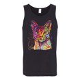 thumbnail image 2 of Wild Bobby Dean Russo Colorful Cat Abyssinian Cat Lover Men Graphic Tank Top, Black, Small, 2 of 5
