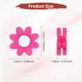 thumbnail image 3 of Tennis Racket Dampener [3PCS] - Funny Flower Shape Silicone Tennis Shock Absorber Racket Vibration Dampener [Hot Pink], 3 of 7