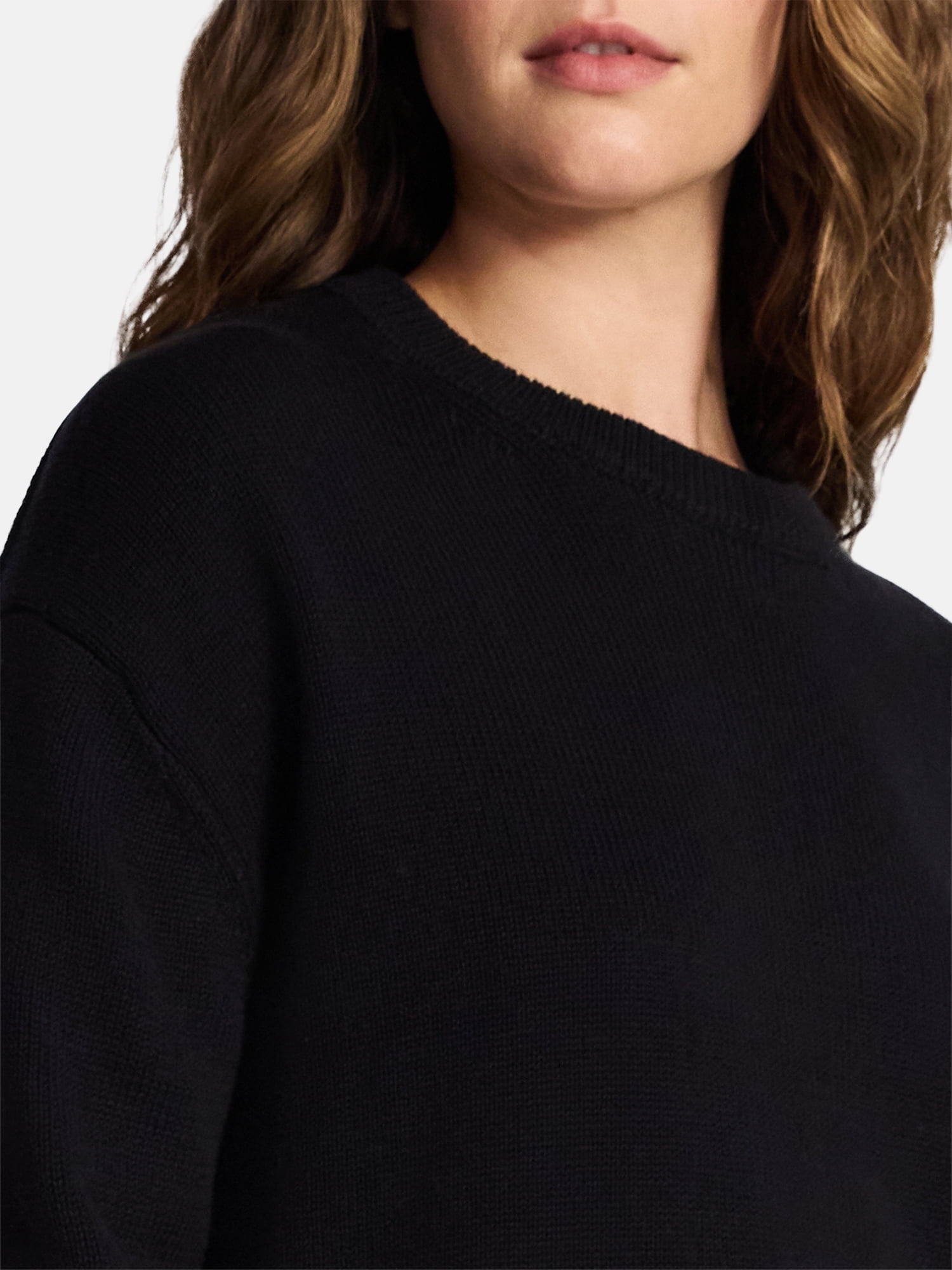 Time and Tru Women's Pullover Crewneck Sweater with Long Sleeves, Sizes XS-XXXL