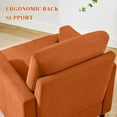 thumbnail image 5 of Weture Mid-Century Armchair, Linen Upholstered Orange (Set of 1), 5 of 7
