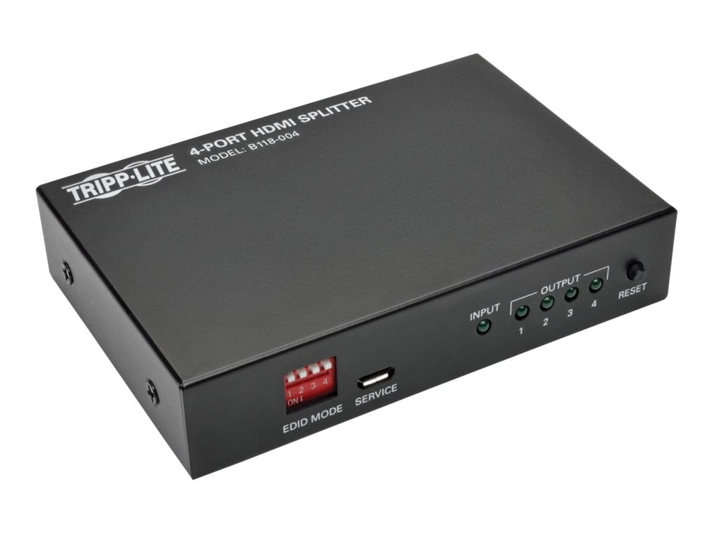 Tripp Lite B118-004 4-Port HDMI Splitter - Walmart.com - Walmart.com