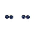 thumbnail image 1 of yingyy 1 Paire de Boucles d'Oreilles Rondes à la Mode avec Strass Légers pour Fête d'Anniversaire Bleu Foncé 2ensemble, 1 of 6