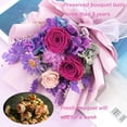 thumbnail image 3 of Ramo de flores preservadas, dobladas al amor, rosa púrpura, 3 of 7