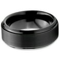 thumbnail image 5 of Charming Jewelers Tungsten Wedding Band Ring 8mm for Men Women Comfort Fit Black Beveled Edge Polished Brushed Lifetime Guarantee, 5 of 5