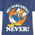 thumbnail image 3 of Disney - Donald Me Sarcastic Never - Toddler & Youth Girls Short Sleeve Graphic T-Shirt, 3 of 5