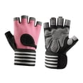 thumbnail image 3 of Guantes de entrenamiento con protector de manos, antideslizantes, ligeros y cómodos para entrenamiento deportivo. rosa, 3 of 8