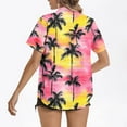 thumbnail image 4 of Weiqiqre Workout Tops for Women Summer Beach Shirt Tropical Womens Hawaii Button Down Short Sleeve Blouses, 4 of 5