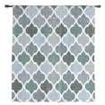 thumbnail image 2 of Green Grey Morocco Pattern Semi Sheer Curtains Drapes for Living Room,Bedroom,French Doors Window 84 Inches Long,Turquoise Modern Moroccan Geometric Rod Pocket Chiffon Curtain Drapery Voile Panel, 2 of 6