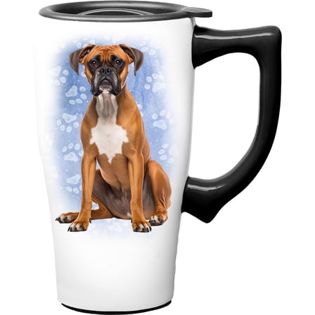 BOXER 18 OUNCE CERAMIC TRAVEL MUG