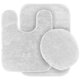 thumbnail image 1 of Colección de baño de 3 piezas. Incluye: 1 tapete de contorno, 1 tapa de inodoro y 1 tapete de baño antideslizante con respaldo de goma, color blanco sólido n.° 6., 1 of 3