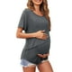 thumbnail image 2 of Camisetas de maternidad Salvador Tops de lactancia Gris oscuro S, 2 of 10