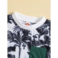 thumbnail image 4 of Coduop Toddler Baby Boy Summer Casual Outfits Coconut Tree Print Short Sleeve T-shirt  Shorts, 4 of 7