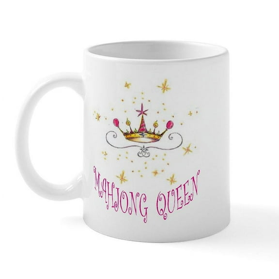 CafePress - MAHJONG QUEEN Mug - 11 oz Ceramic Mug - Novelty Coffee Tea Cup