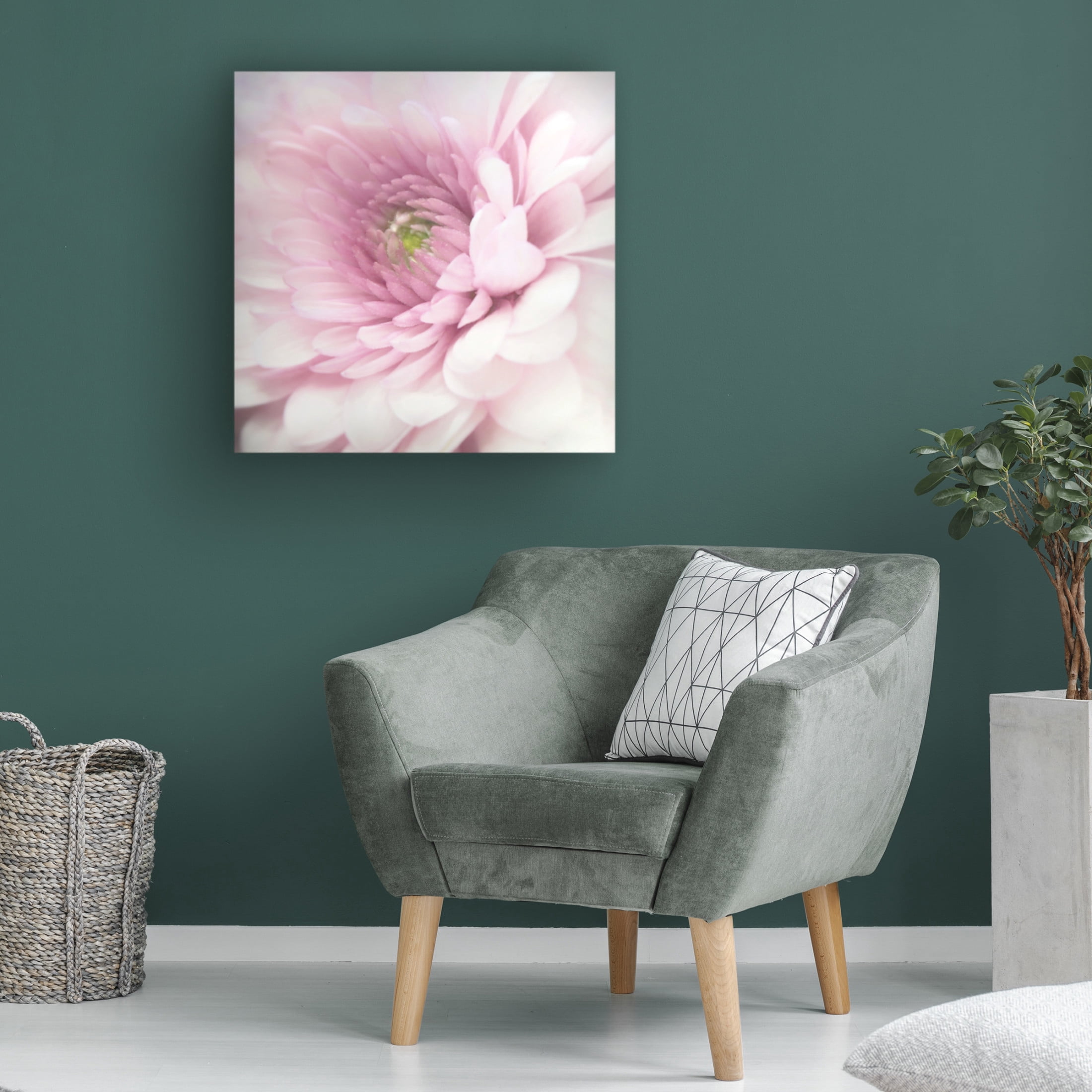 Canvas Wall Art - Benyamin Riahy 'Pink' Wall Art for Living Room, Bedroom, or Office Décor by Trademark Fine Art - 24 x 24 Inches