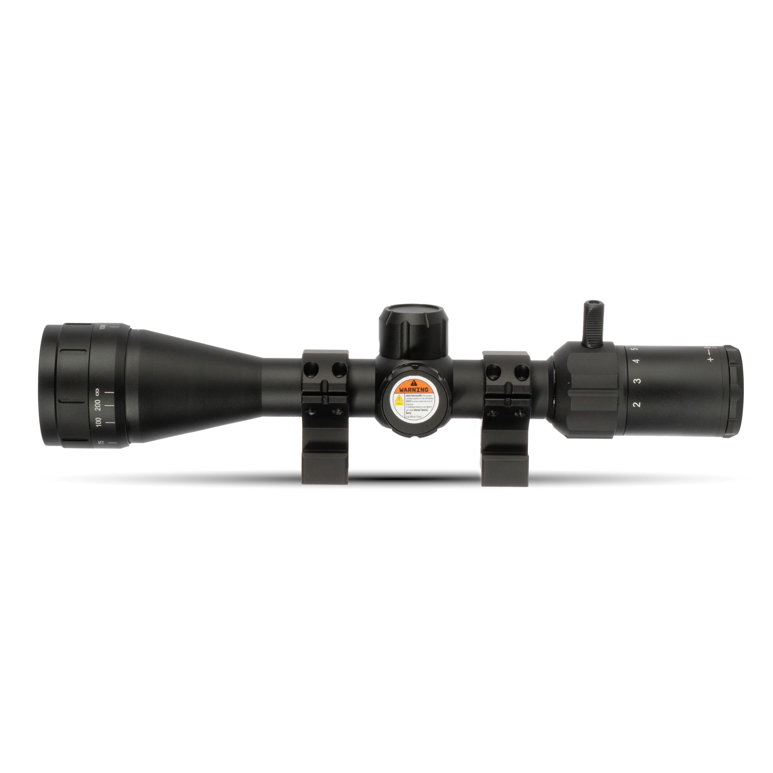Monstrum Marauder 2-10x40 MPVO Rifle Scope with AO Adjustable Objective | Black | FMR02 Reticle
