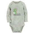 thumbnail image 2 of iDzn Little Sistersaurus Funny Rompers, Newborn Baby Unisex Bodysuits, Infant Jumpsuits, Toddler Kids Long Sleeve Oufits (Gray, 6-12 Months), 2 of 5