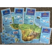 Franko Maps F17408 Hawaiian Islands Adventure Map Pack - Oahu Maui Kauai Hawaii