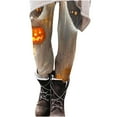 thumbnail image 4 of YOIAVAIOY Holiday Tights for Women Halloween Print Leggings High Waisted Ankle Length Yoga Pants Spooky Season Party Festival Bottoms Multicolor#20 XL, 4 of 4