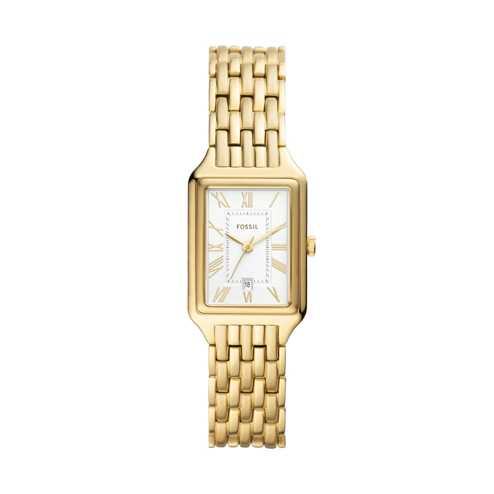 Fossil Women's Raquel 23mm Three-Hand Date, Gold-Tone Stainless Steel Watch