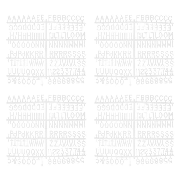 Uxcell Letras para Tableros de Letras, Letras para Tableros de Letras Universales para Tableros de Letras de Plástico Cambiables Blancas