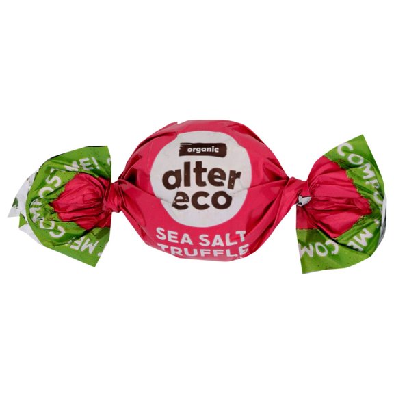 Alter Eco Organic Dark Chocolate Sea Salt Truffle, 0.42 Ounce -- 60 per case.
