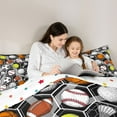 thumbnail image 5 of Castle Fairy Soccer Baseball Football Basketball Twin Comforter Sets,Sport Bedding Set, 5 of 8