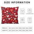 thumbnail image 5 of ARISTURING  Valentine's Day Pillow Covers, White Hearts Red Throw Pillows Outdoor Valentine's Day Decor Cushion Case Decorations for Home Couch Sofa, 5 of 5