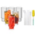 thumbnail image 1 of Ribbed Drinking Glasses 350ml/12oz 6pcs Set, 1 of 5