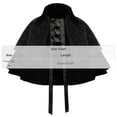 thumbnail image 3 of Hvyesh Mens Victorian Cloaks Renaissance Double-Layer Lace Up Cape Steampunk Gothic Western Capelet Short Cloak, 3 of 6