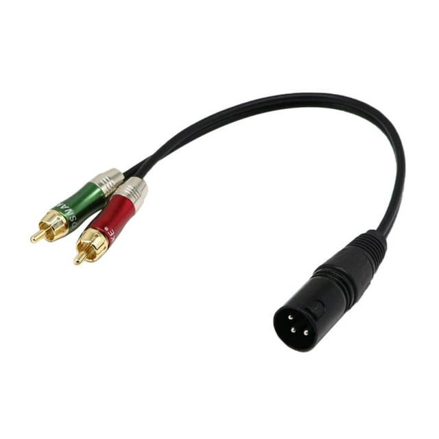 Mezclador de Amplificador Decodificador de sonido perfecl RCA a XLR Negro 30cm