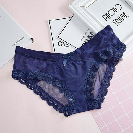 QIPOPIQ Underwear for Women Plus Size As A Cicada-wing Mesh Low-waist Cross-belt Panties