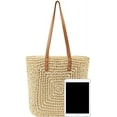 thumbnail image 5 of Kukuzhu Women Straw Shoulder Handbag Tote Shoulder Bag Summer Beach Woven Handmade Weaving Casual Bag for Vocation Travel, 5 of 6