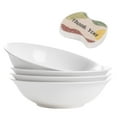 thumbnail image 2 of LIFVER 9in /48Oz Ceramic Salad Bowl, Set of 4 Large Pasta Serving Bowls for Home, Porcelain Cereal Soup Bowls Ceramic, Microwave &Dishwasher Safe, Glazed White, 2 of 6