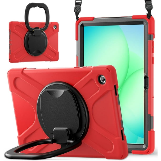 Funda para Samsung Galaxy Tab A11+ Plus de 11 pulgadas (2025) y A9+ Plus de 11 pulgadas (2023), cubierta de silicona resistente con asa, soporte de 360°, correa y soporte para S Pen.
