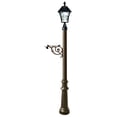 thumbnail image 3 of Lewiston Post System Only with Bayview Solar Lamp, support bracket and fluted base , Black, 3 of 3