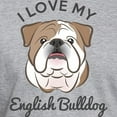 thumbnail image 3 of CafePress - I Love My English Bulldog Fitted T Shirt - Fitted T-Shirt, Vintage Fit Soft Cotton Tee, 3 of 4