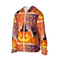 thumbnail image 2 of Rocae Halloween Print Breathable Sun Protection Hoodie Quick-Dry Lightweight Long Sleeve Hoodie Unisex Running Sports Shirt Large, 2 of 9